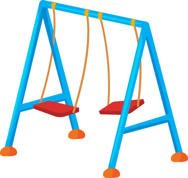 SVG Vector Geometric Shapes and Kids Swing Theme