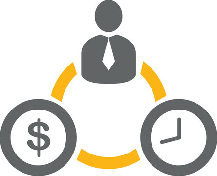 Money managment icons. Vector on white background