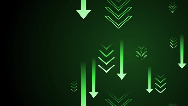 Abstract background with multiple downward arrows modern minimal design animation