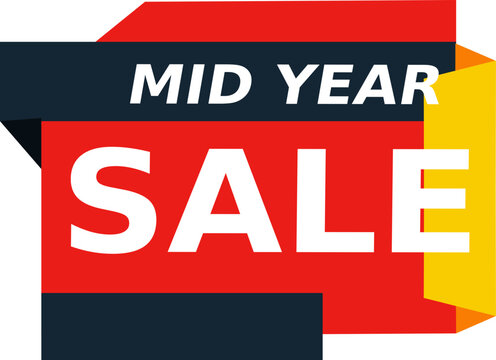 SVG Vector Geometric Shapes for Mid Year Sale with Simple Clean Design