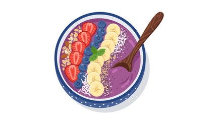 Vibrant Acai Bowl with Fresh Fruits and Granola - Healthy Breakfast © Sepeda