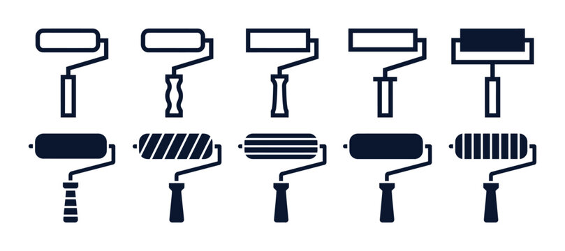 Paint Roller Tools Set for Interior Renovation and Decorating Works