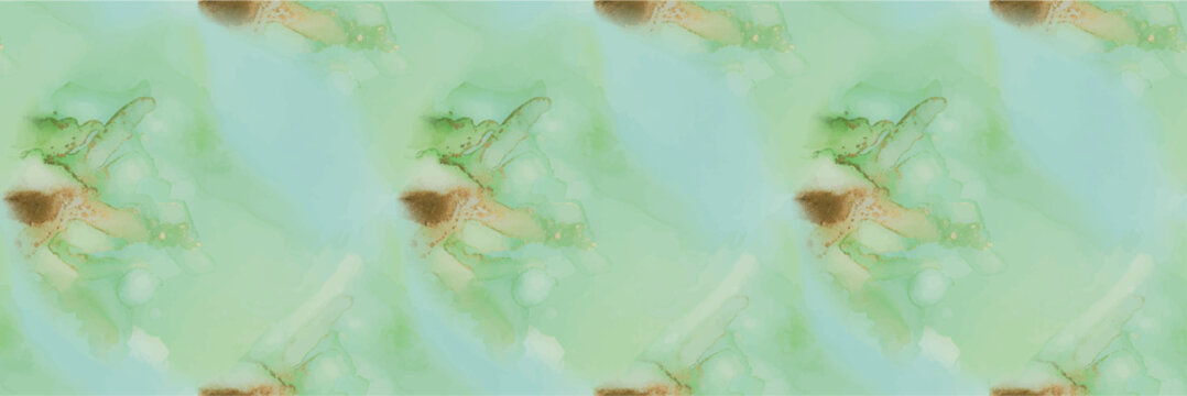 Marble Vector Ink. Alcohol Ink Watercolor. Luxury Seamless Template. Foil Marble Background. Golden Marble. Blue Art Paint. Gold Seamless Watercolor. Green Geode Seamless Texture. Copper Water Color.