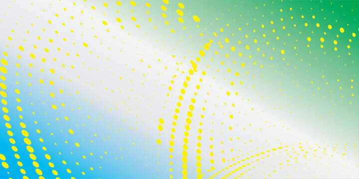 Gradient texture background pattern green white blue and yellow halftone dots with digital technology background. new eps future abstrack vector