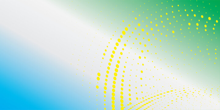 Gradient texture background pattern green white blue and yellow halftone dots with digital technology background. new eps future abstrack vector