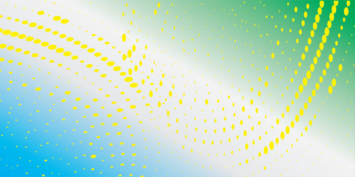 Gradient texture background pattern green white blue and yellow halftone dots with digital technology background. new eps future abstrack vector