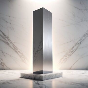 Platinum monolith poised on a single fine point concept