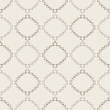 Geometric scandi branch lattice seamless pattern. 
