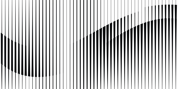 Black and white striped halftone gradient strips. Fading line gradation background. Repeating linear pattern backdrop. vector eps 10