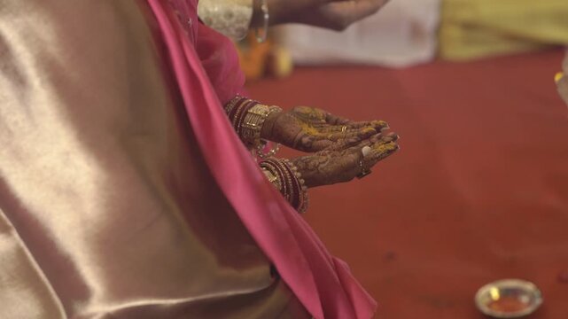 Indian Wedding Rituals with Bride and Groom Performing Sacred Traditions, Pheras, Mandap Ceremony, and Cultural Marriage Customs