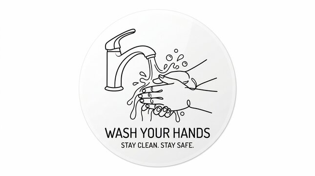 Wash hands under running water for hygiene and safety