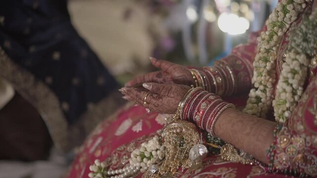 Indian Wedding Rituals with Bride and Groom Performing Sacred Traditions, Pheras, Mandap Ceremony, and Cultural Marriage Customs