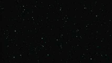 Fototapeta premium Shining Stars on Black Background Seamless Night Sky Pattern with Sparkling Glitter