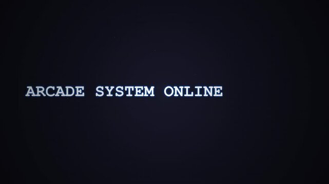 Retro Arcade System Online Terminal Typing Animation