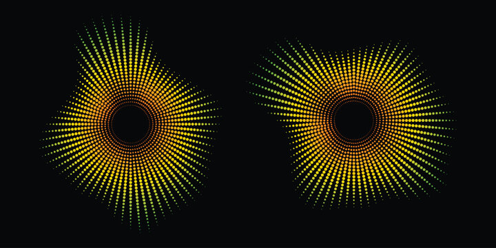 Abstract Radial Sunburst Geometric Design with Spirograph Pattern Vector,