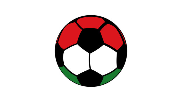Tajikistan football flag, color vector illustration