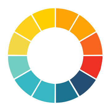 Colorful geometric circle vector graphic