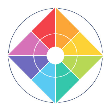 Flat color wheel design vector