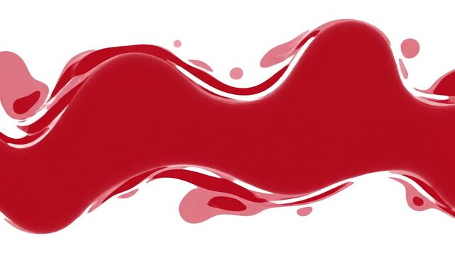 Abstract Red and White Fluid Art Animation