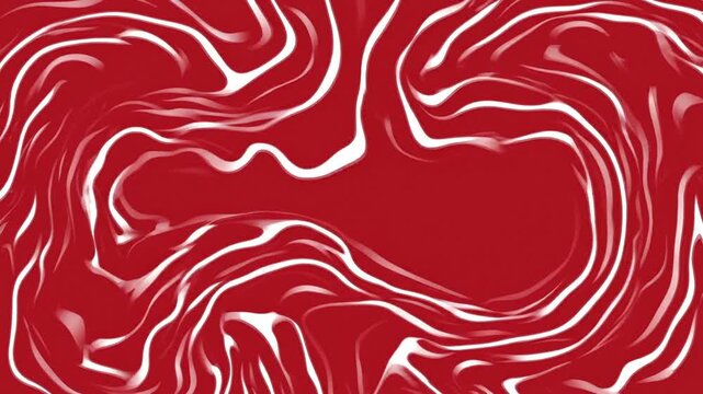 Abstract Red and White Fluid Art Animation