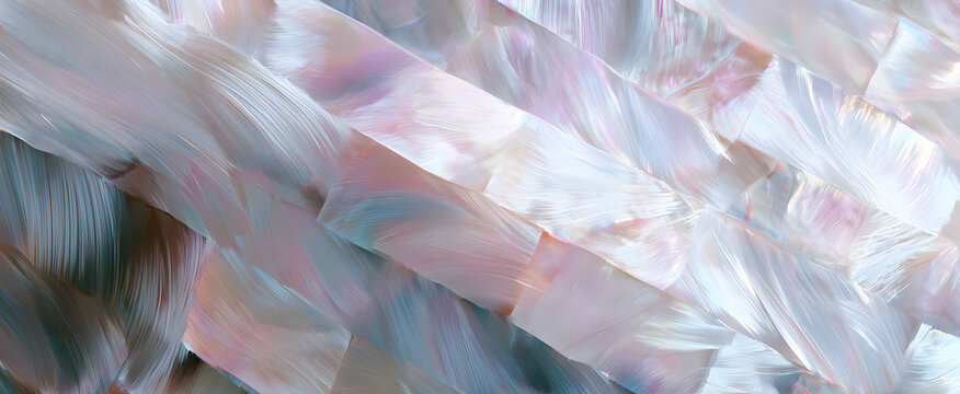Luxurious abstract background, like a silken dream, showcasing mother-of-pearl tile patterns in soft shades.