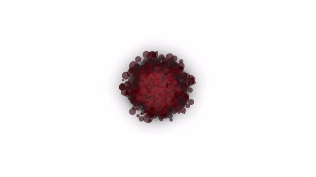 2d vfx explosion captured as a dark red flat vector smoke blast. suitable for animation projects, video games, and action movie posters. alpha channel transparent