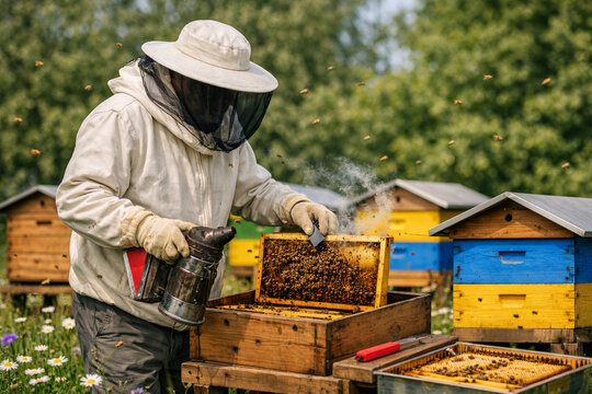 Bee, bees backdrops, sweet nectar honey, beekeeping background.
