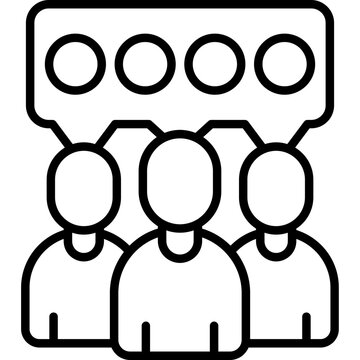 Opinion Column Line Icon