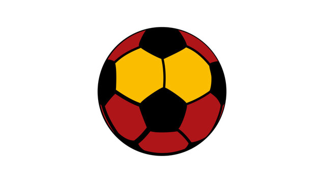 Spain football flag, color vector illustration