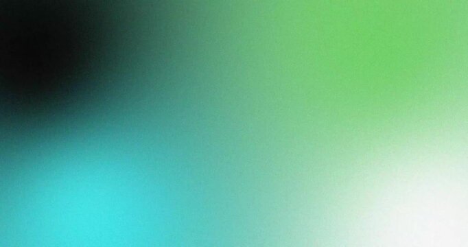 Black dark blue cyan aqua emerald green teal lime yellow white retro abstract video background. Color gradient ombre blend. Soft blur light glow. Vintage neon metallic. Grain noise mesh overlay.