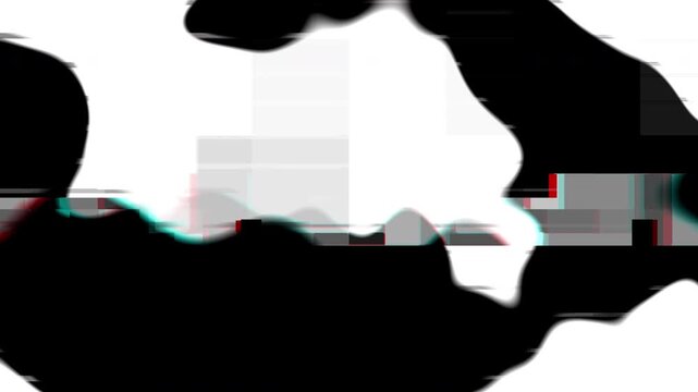abstract fluid fast motion with glitch effect alpha overlay matte masking transition 2d animation