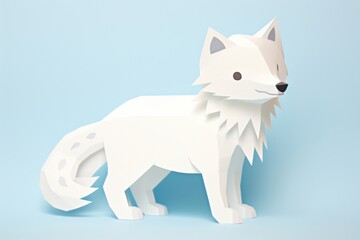 Fototapeta premium Arctic fox mammal animal craft.