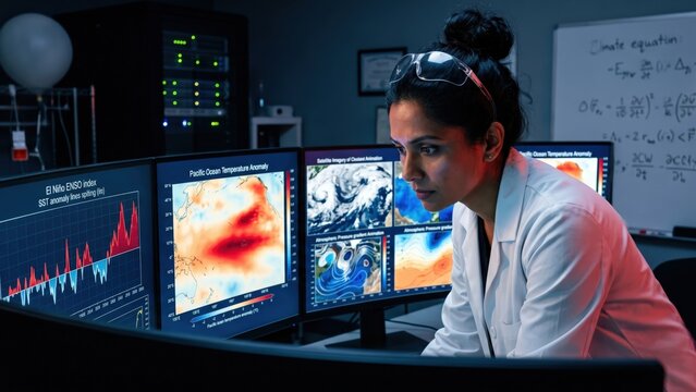 Climate Scientist Analyzing El Nino Data - Climate Research Laboratory
