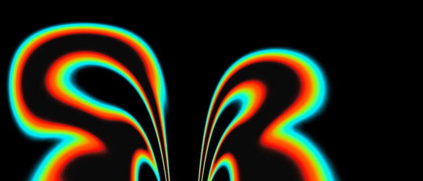 Vibrant Neon Green and Dark Black Organic Fluid Wave