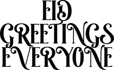 Eid greetings card design with elegant typography © designboundary