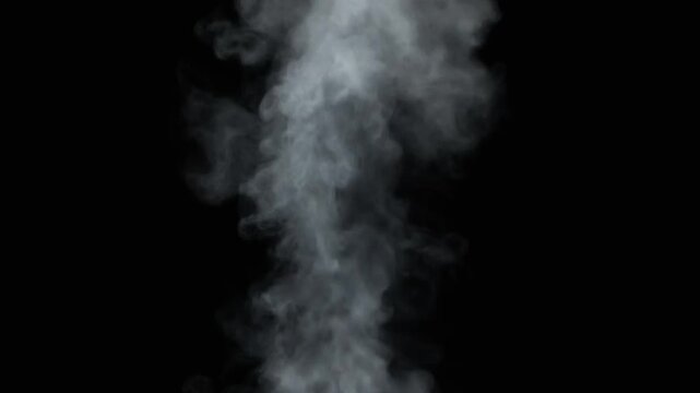 gif background smoke and rising steam clouds on black