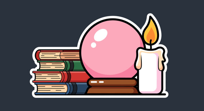 Crystal Ball and Burning Candle.
