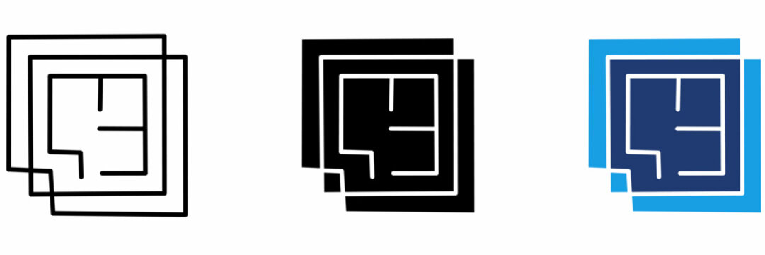 Architecture Blueprint Stroke icon collections. Containing Floorplan, House, Layout, Planning and more icons.
