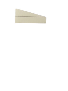 Minimal Lined Paper Trapezoid Shape Isolated on White Background 