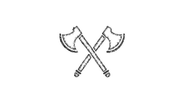 Sketch dual axes icon animation - smooth progressive reveal