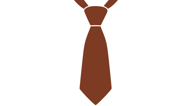 Brown Necktie Icon, Formal Menswear Accessory, Business Attire Symbol