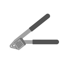 Fototapeta premium Stainless Steel Garlic Press Vector Illustration Isolated on White Background - Kitchen Utensil for Mincing Garlic and Ginger