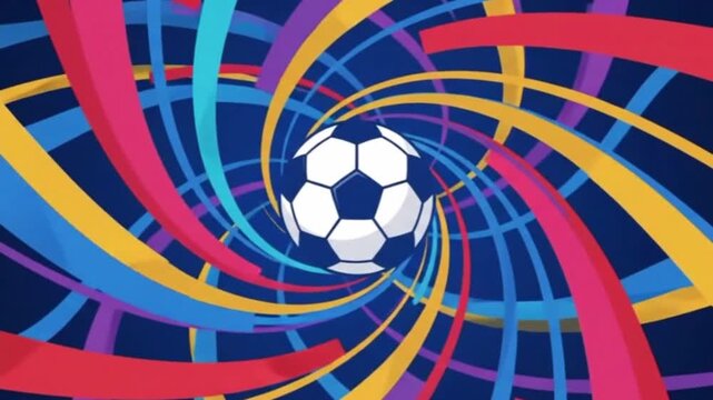 World Cup soccer ball football on grass Green screen animation motion graphic with chroma key clip template 4k Background. Easy removed green screen. High resolution. Ultra High Definition.