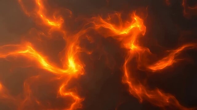 Dynamic flames swirling in a dark environment, creating an intense and fiery visual effect.