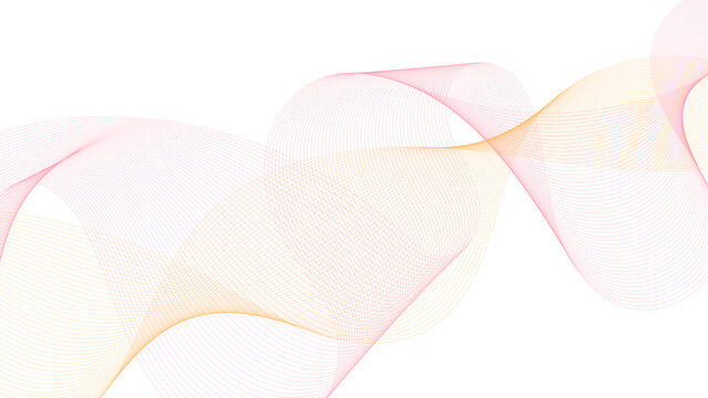 Abstract white background with flowing pink lines for futuristic concept. Dynamic waves. vector illustration