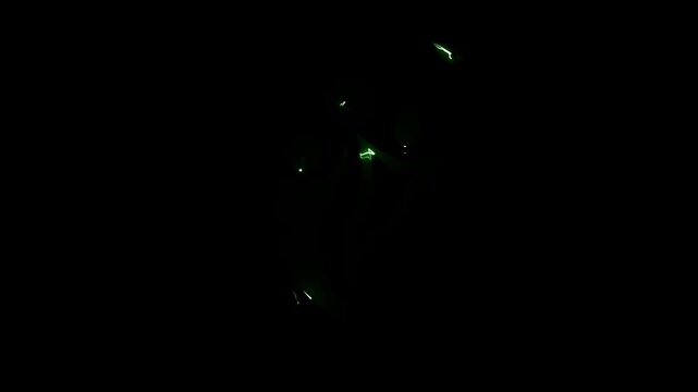 Glowing neon human silhouette with abstract people unity symbol for wellness and mental health concepts 4k video.