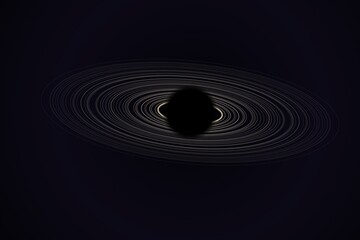 Black hole with accretion disk in deep space © Nika
