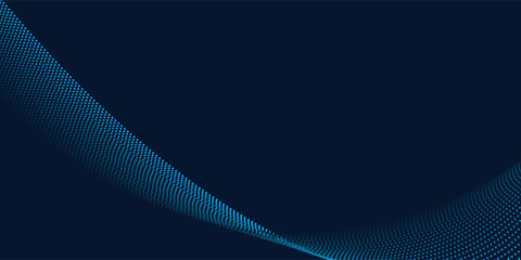 Fototapeta premium Dot blue background of points. Cyber particles. Big data abstract simple