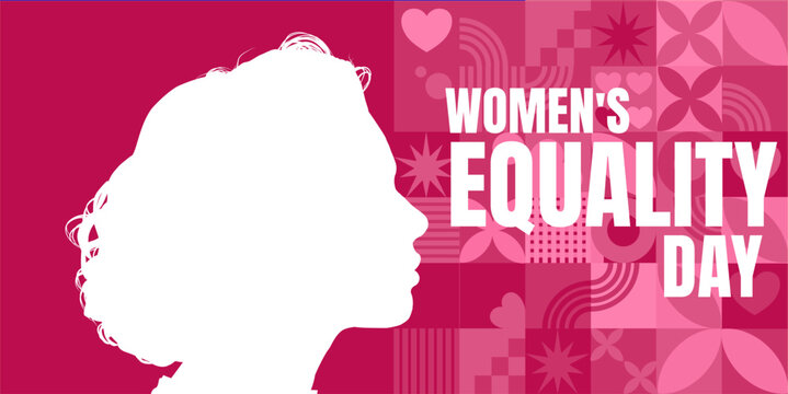 Women's equality day banner - vector illustration