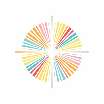 Color wheel with gradient segments